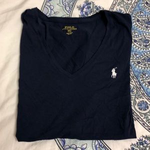 Polo Ralph Lauren women’s v-neck t shirt navy blue